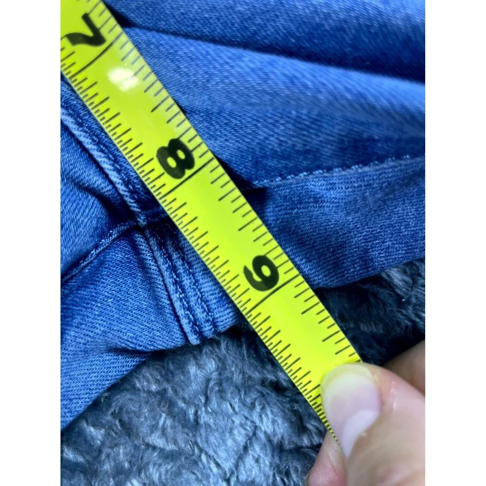 Uniqlo Legging Jeans Kids Large Blue Denim Stretch Low Rise Pockets Pull On